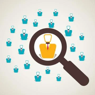 Find right person vector Stock Illustration