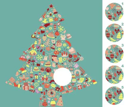 Find the right piece, visual game. Answer No. 4 Stock Illustration