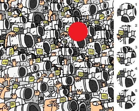 Find the right piece, visual game. Answer No. 5 Stock Illustration
