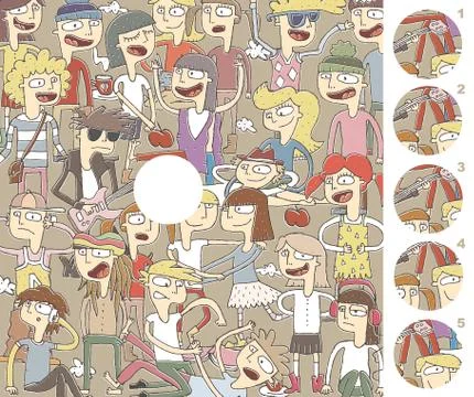Find the right piece, visual game. Answer No. 2 Stock Illustration