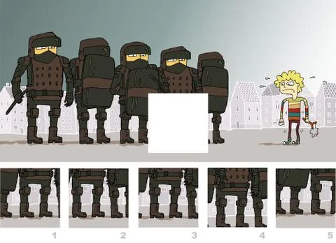 Find the right piece, visual game. Answer No. 3 Stock Illustration