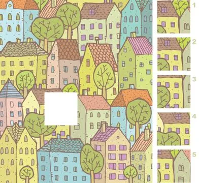 Find the right piece, visual game. Answer No. 2 Stock Illustration
