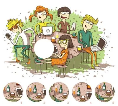 Find the right piece, visual game. Answer No. 2 Stock Illustration
