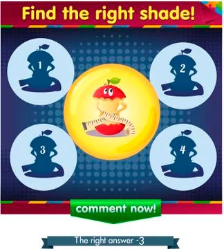 Find the right shade apple  Stock Illustration