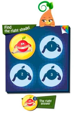 Find the right shade apple  Stock Illustration