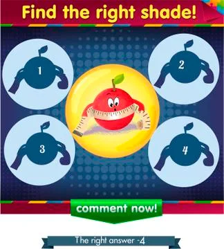 Find the right shade apple  Stock Illustration