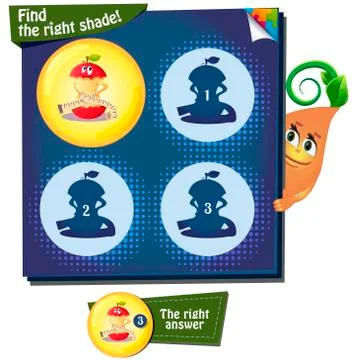 Find the right shade apple Stock Illustration