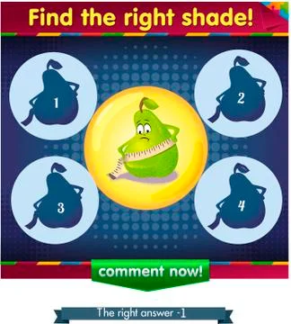 Find the right shade pear Illustrazione stock