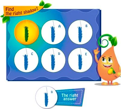 Find right shadow caterpillar Stock Illustration