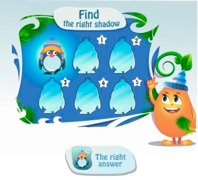 Find the right shadow Stock Illustration