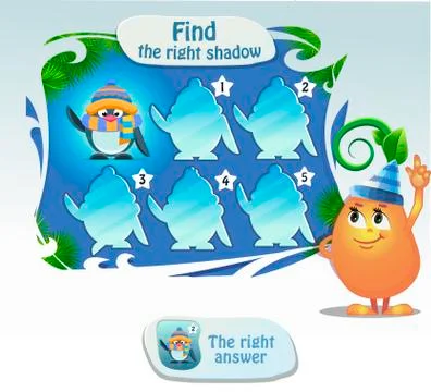 Find the right shadow  Illustrazione stock