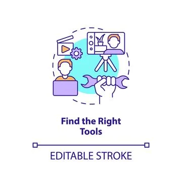 Find right tools concept icon イラスト素材