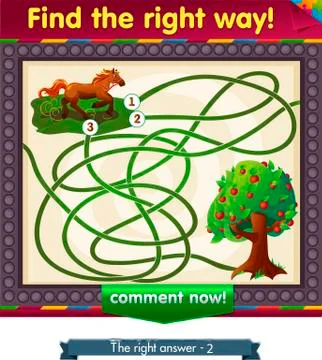 Find the right way  apple Stock Illustration