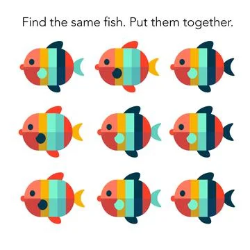 Find the same and connect them. Game for preschool children. Cartoon insect Stock Illustration