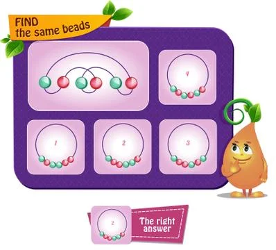 Find the same beads Stock Illustration