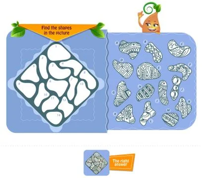 Find the shapes  brainteaser 스톡 일러스트