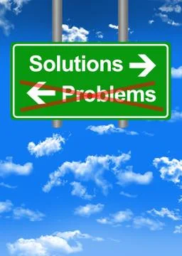 Find solutions to problems concept Stock-Fotos