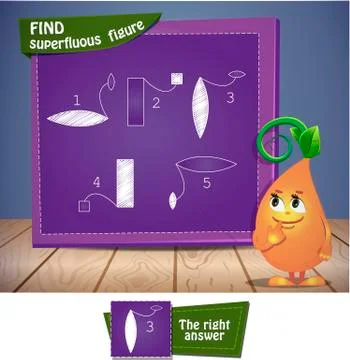 Find superfluous figure Stock Illustration