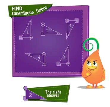 Find superfluous figure Stock Illustration