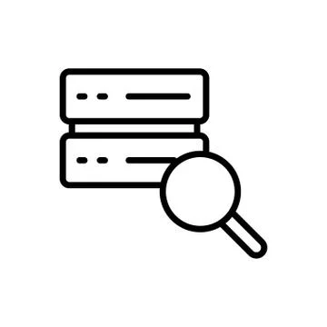 Find thin line icon Stock Illustration