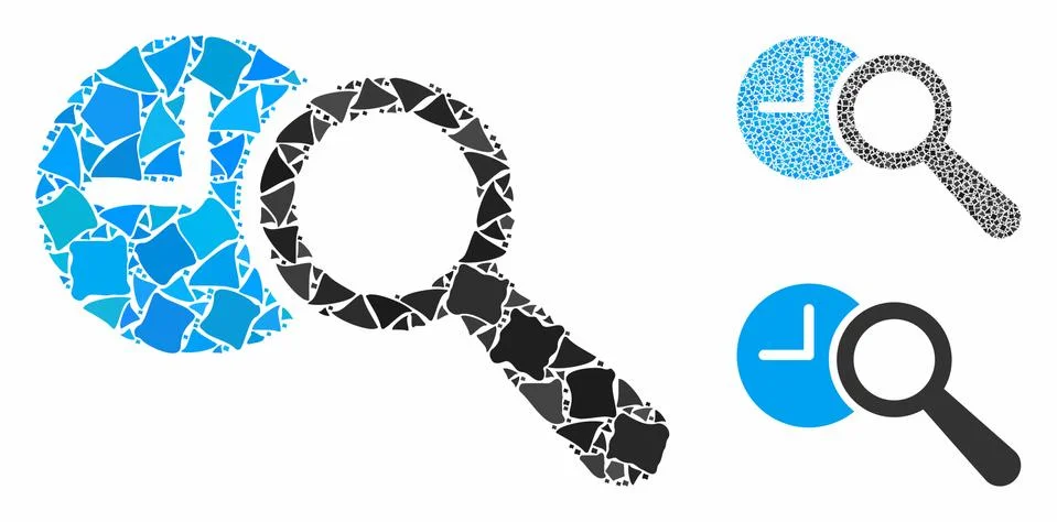 Find time Composition Icon of Bumpy Elements Stock Illustration