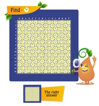 Find time for hour Stock Illustration