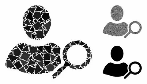 Find user Composition Icon of Irregular Elements Illustrazione stock