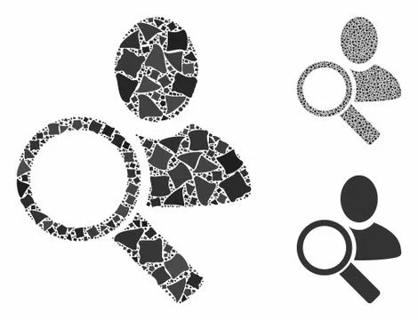 Find user Composition Icon of Irregular Parts Stockillustratie