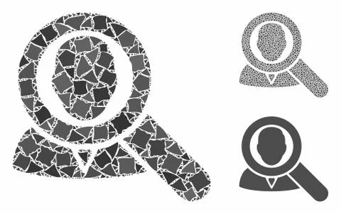 Find user Composition Icon of Ragged Elements Illustrazione stock