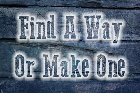 Find a way or make one concept Stock Illustration