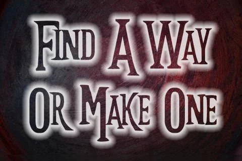 Find a way or make one concept Stock Illustration