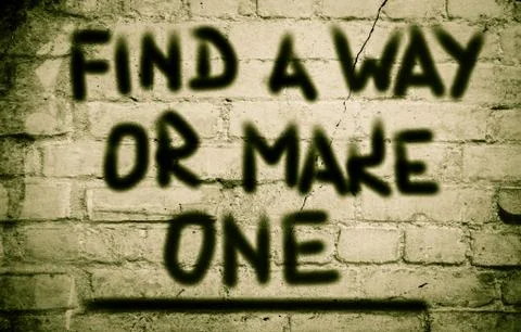 Find a way or make one concept Stock Illustration