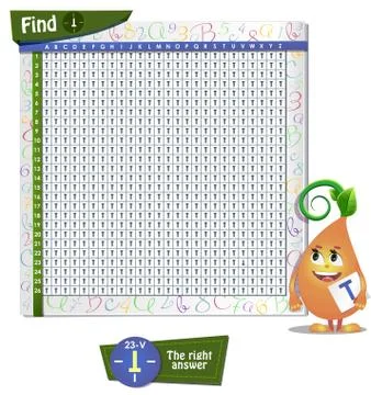 Find the wrong letter t Stock Illustration