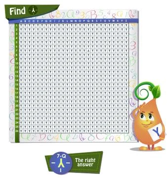 Find the wrong letter y Stock Illustration