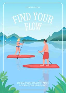 Find your flow poster flat vector template Stock-Illustration