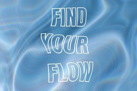 Find your flow poster with pool reflection pattern Stock Illustration