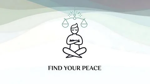 Find your inner peace Stock Illustration