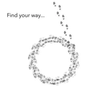 Find yourself background Stock Illustration