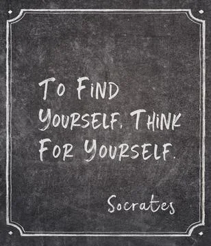 Find yourself Socrates quote イラスト素材