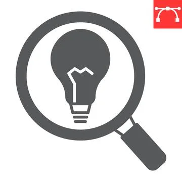 Finder solution glyph icon Stock Illustration