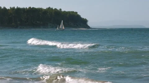 Findhorn coastline, Moray Stock Footage 68533495