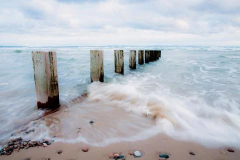 Findhorn Posts 스톡 사진