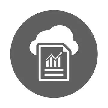 Finding, analysis, cloud, solution icon. Gray vector graphics. Stock-Illustration