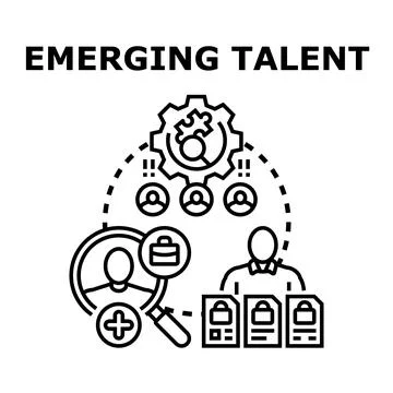 Finding and developing emerging talent in human resources Stock Illustration