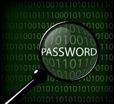 Finding and finding the right information. View the code of the program. Magn Stockillustratie