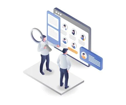 Finding and selecting the best candidates for the team Stock Illustration