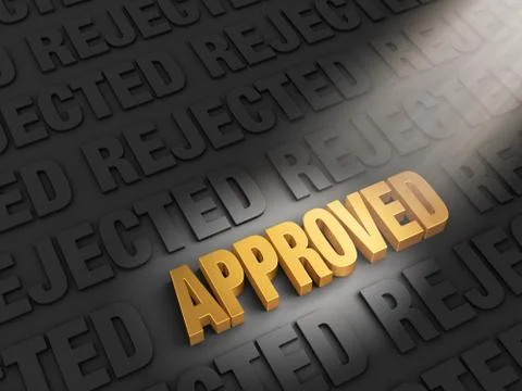 Finding approval instead of rejection Illustrazione stock