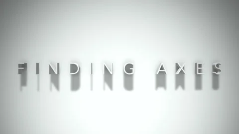 Finding axes 3D title animation with shadows on a white background Stock Footage 298002361