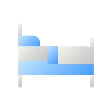 Finding bed to sleep flat gradient two-color ui icon Illustrazione stock