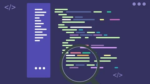Finding Bugs In Code Programming Software Development Stock Footage 241832541